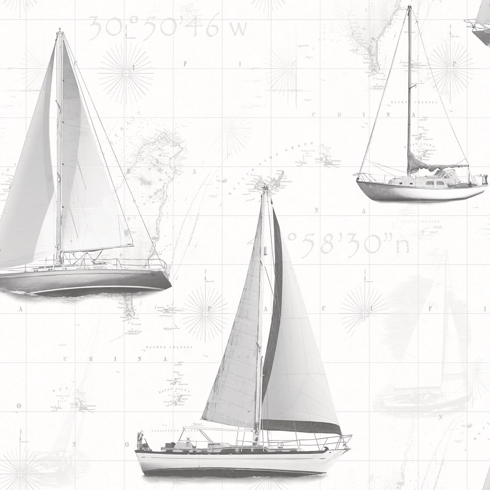 Galerie Global Fusion Sailing Boat Wallpaper Image 1