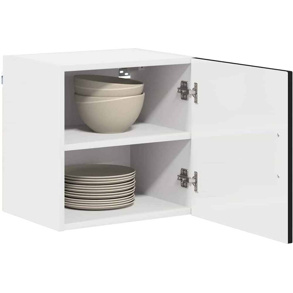 vidaXL Kalmar Single Door Black Wall Mounted Square Kitchen Cabinet Image 3