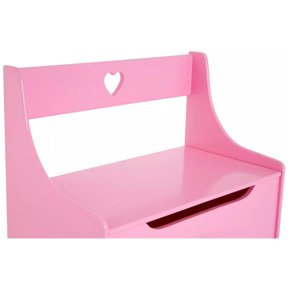 Premier Housewares Kids Pink Heart Storage Box and Seat Image 6