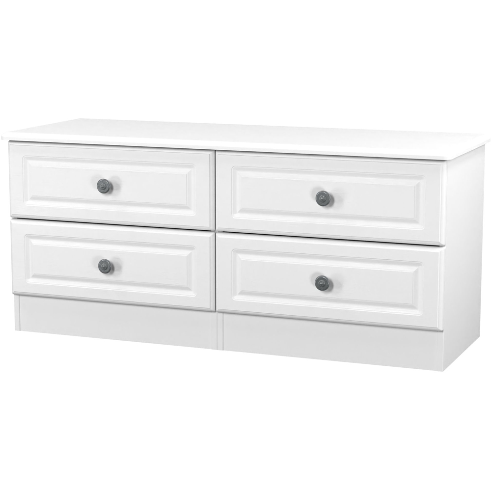Crowndale Pembroke 4 Drawer Matt White Bed Box Ready Assembled Image 3