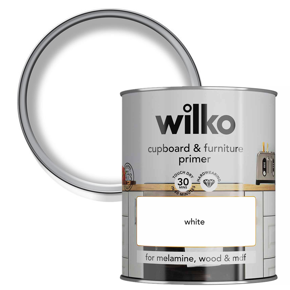 Wilko Quick Dry White Cupboard and Furniture Primer 750ml Image 1