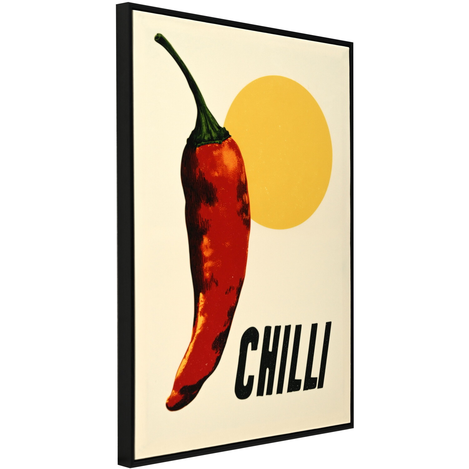 Chilli Slogan Glossed Framed Print Image 2