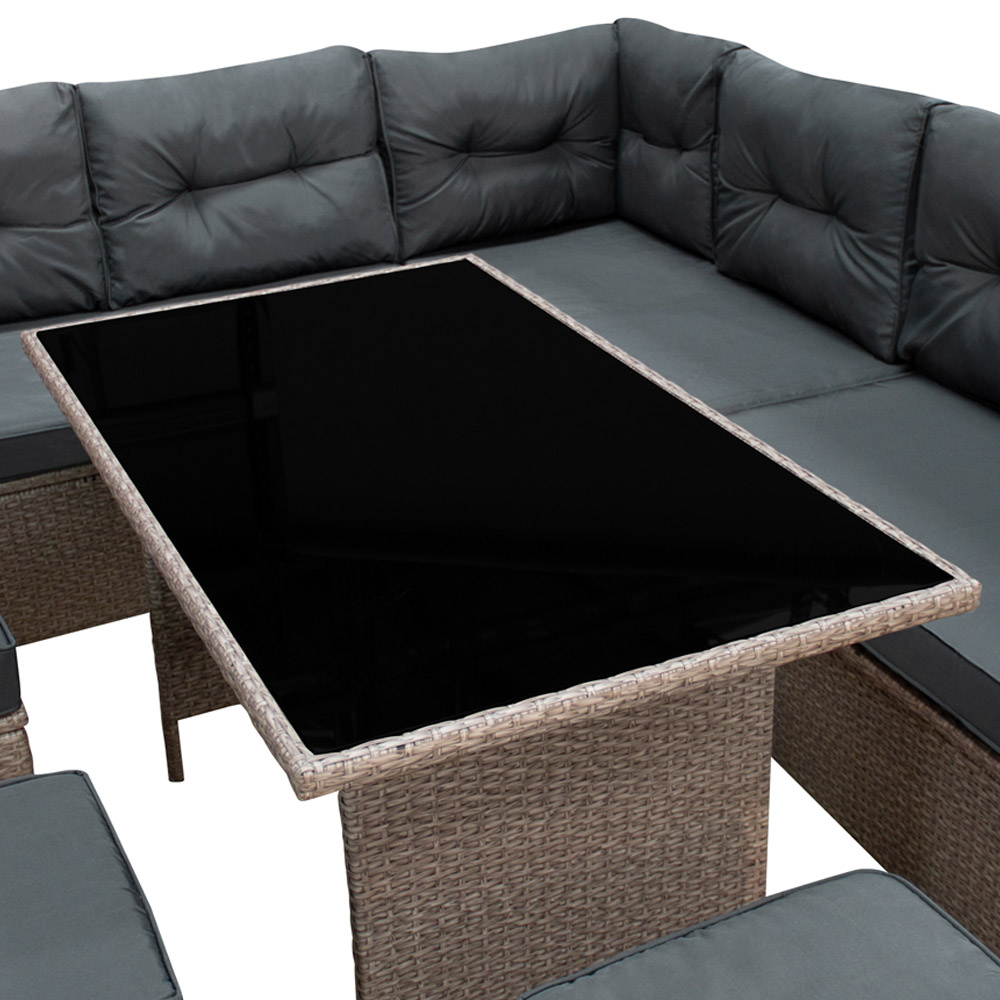 Monster Shop Jard Grey Rattan Corner Set Wilko