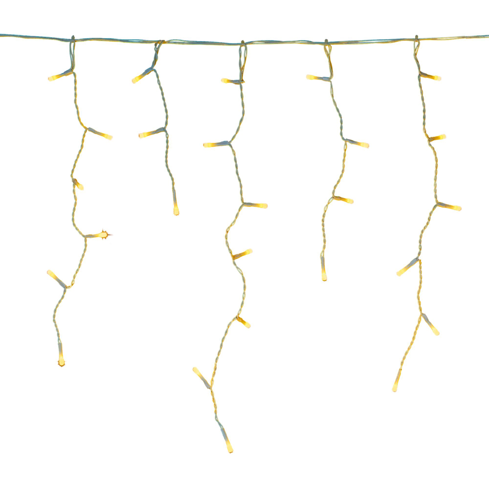 Samuel Alexander 1000 Vintage Gold LED White Cable Frosted Icicle Light 25m Image 2