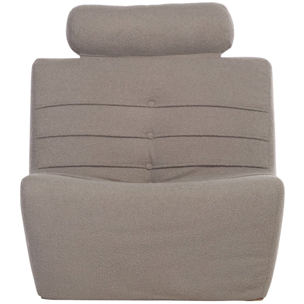 Desser Furniture Shadow Grey Boucle Fabric Cosy Chair Image 3
