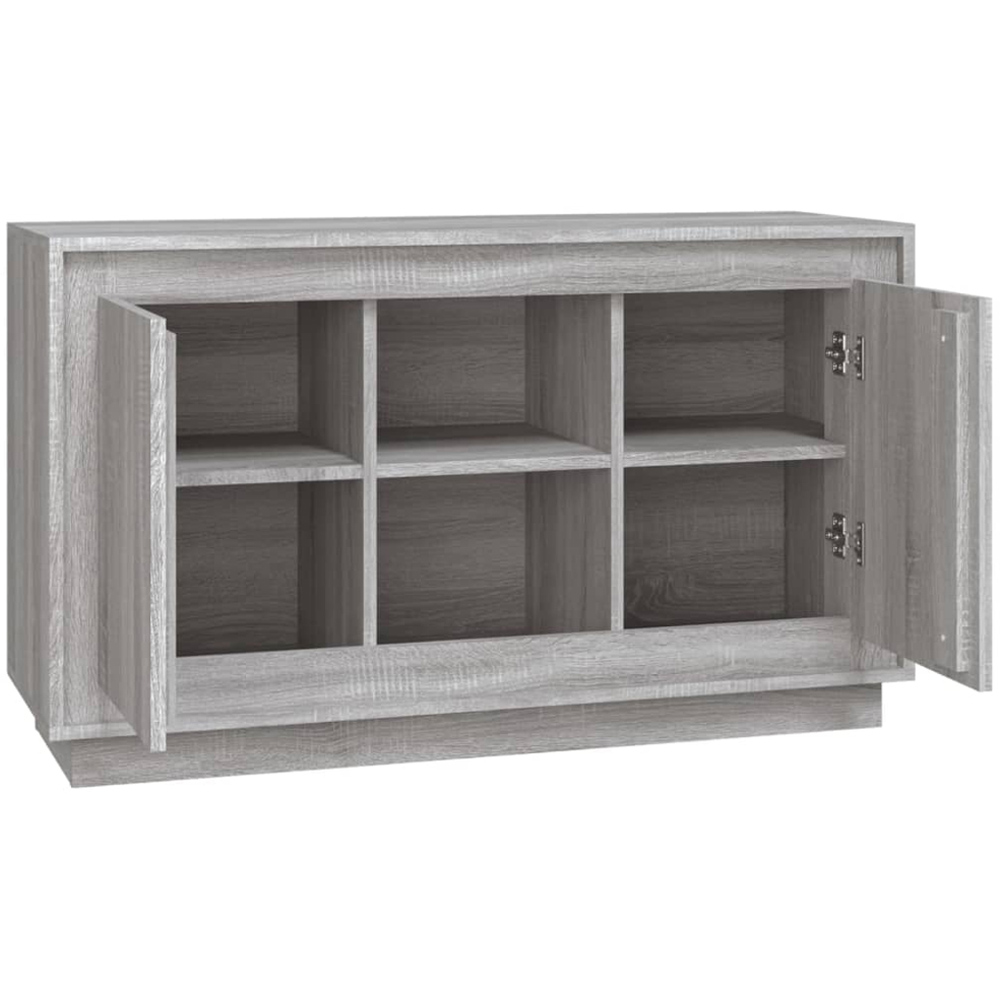 vidaXL 2 Door 2 Shelf Grey Sonoma Wooden Sideboard Image 6