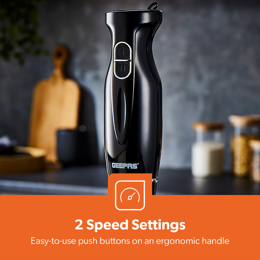 Geepas GHB6144UK-BK 4 in 1 Hand Blender with Electric Whisk 200W Image 3