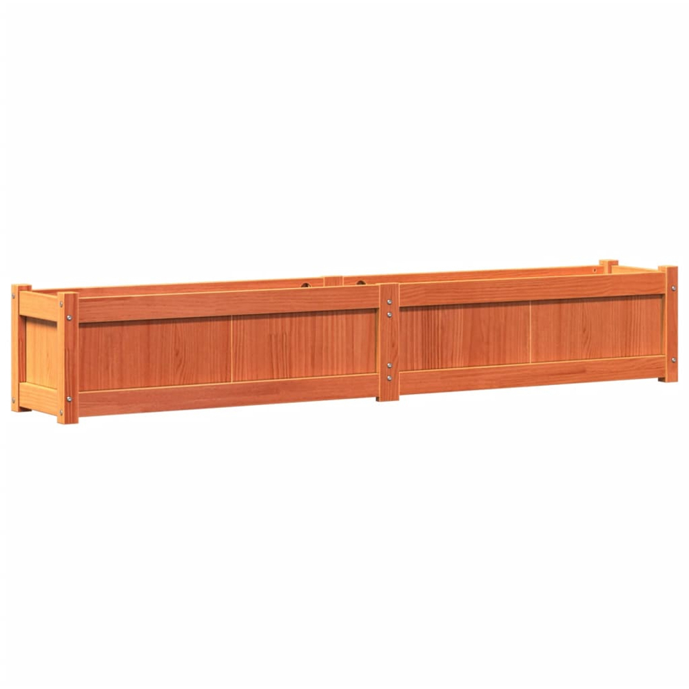 vidaXL Brown Solid Pine Wood Garden Planter 180 x 31 x 31cm Image 1