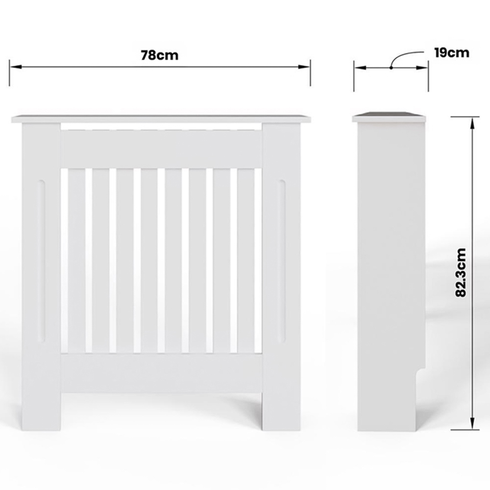 FWStyle White Vertical Slat MDF Radiator Cover Small Image 6