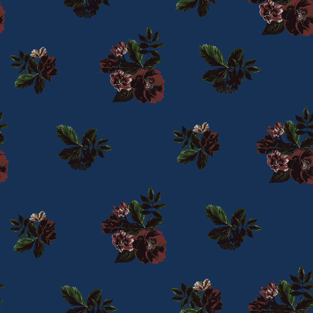 furn. Nadya Single Amber Floral Duvet Cover Set Image 4