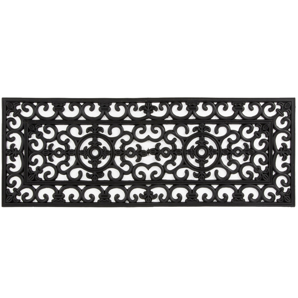 Esselle Radcliffe Black Rubber Doormat 45 x 120cm Image 1