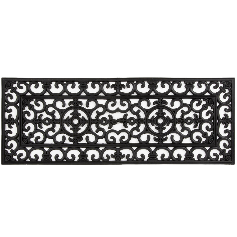 Esselle Home Radcliffe Black Rubber Doormat 45 x 120cm Image 1