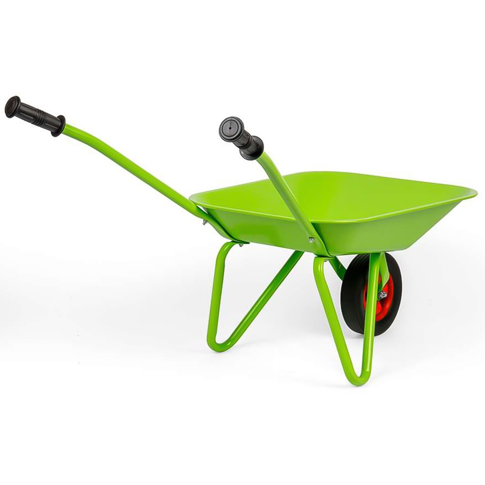 Bigjigs Toys Kids Green Garden Wheelbarrow Image 3