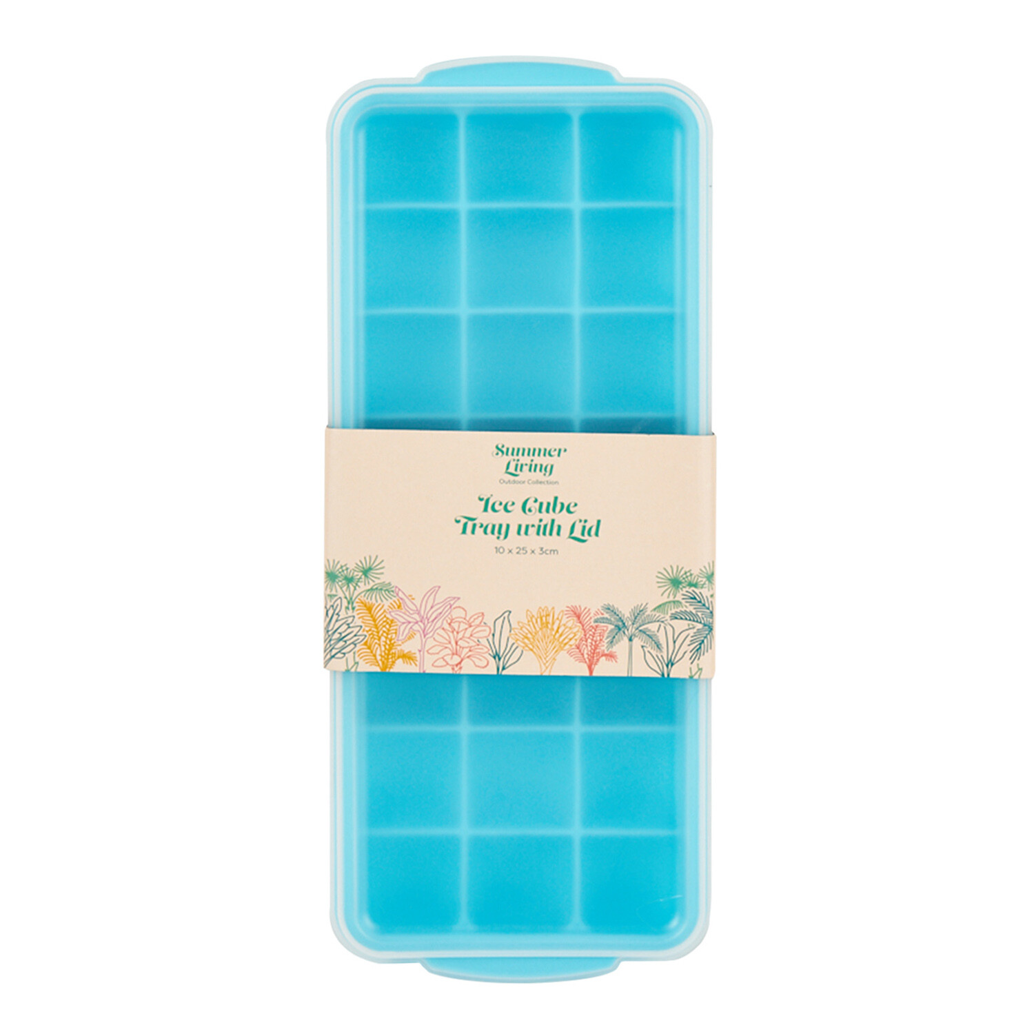 Flexible Ice Cube Tray with Lid - Red or Blue Image 4