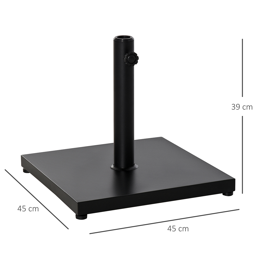 Outsunny Black Parasol Base Image 6