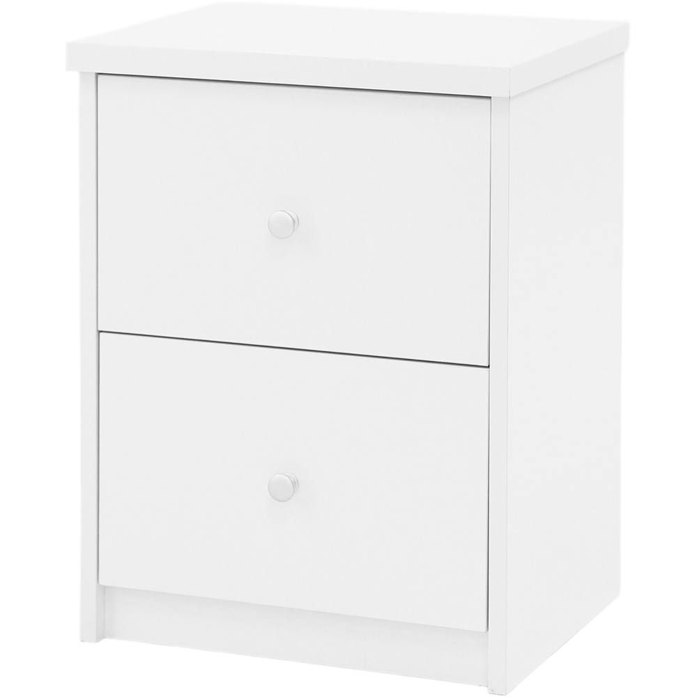 Core Products Erin 2 Drawer White Finish Bedside Cabinet  Image 3
