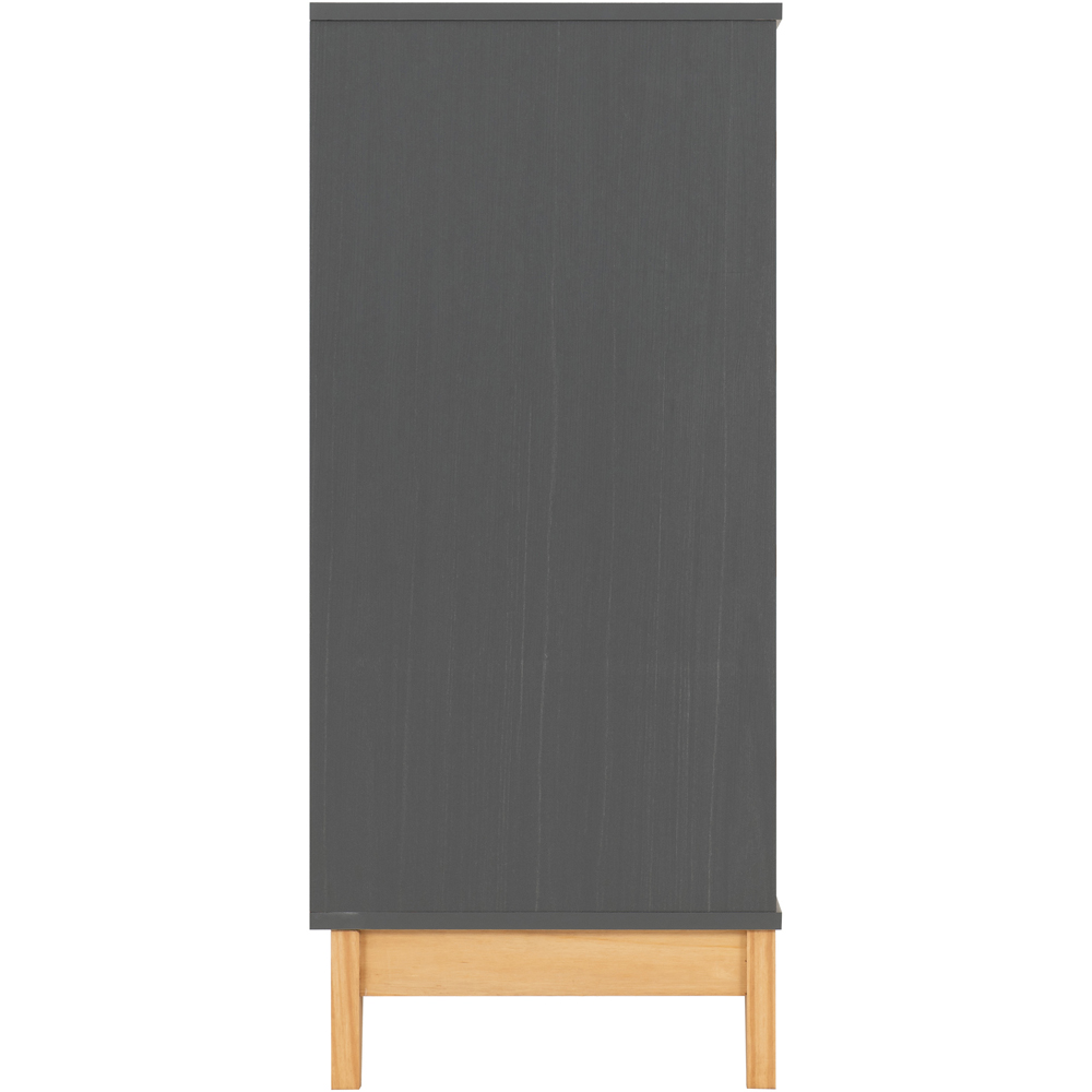 Seconique Cleveland 5 Drawer White and Grey Metal Effect Chest of Drawers Image 5