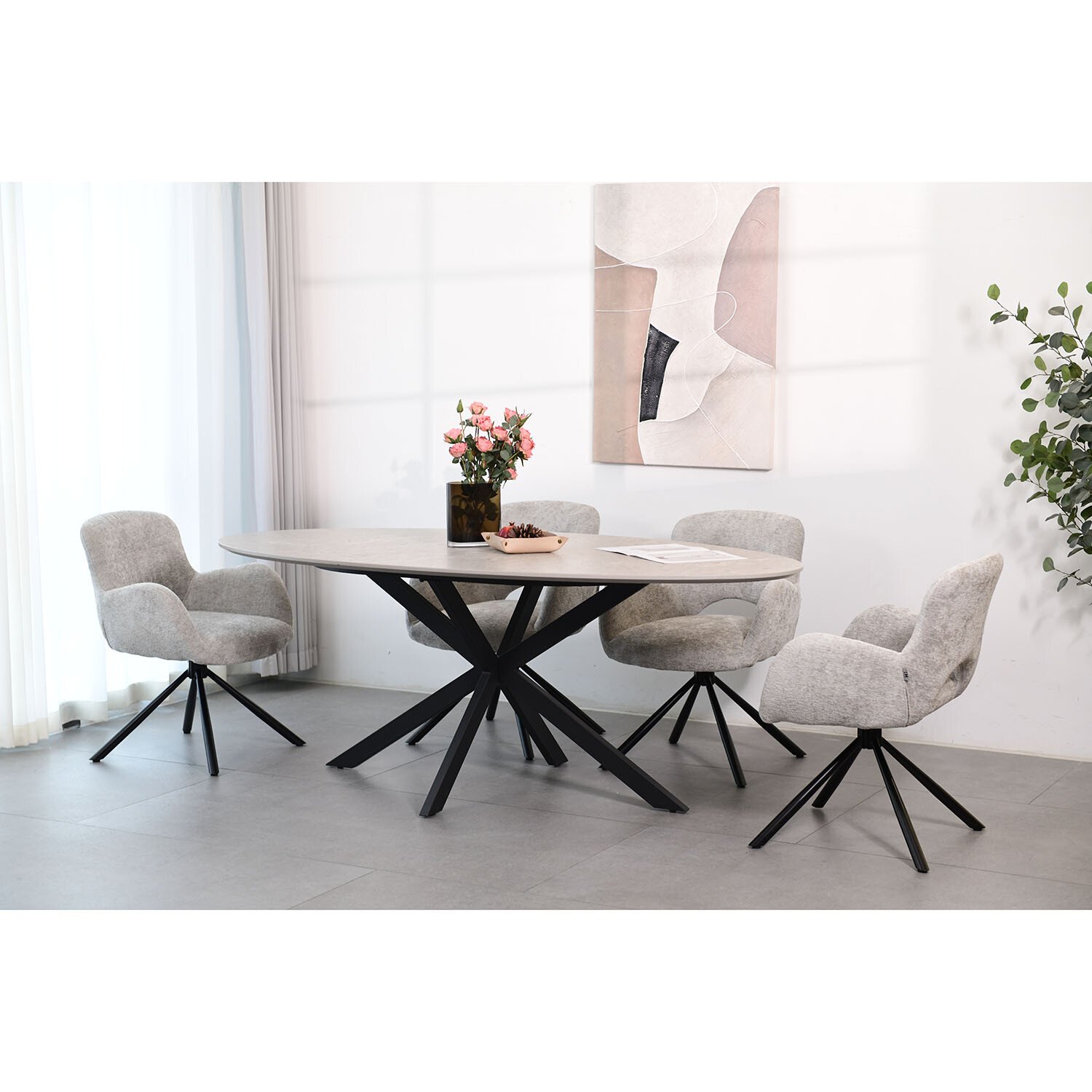 Blaine Swivel Chair - Grey Image 2