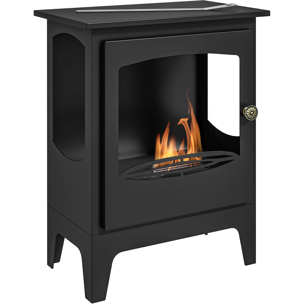 HOMCOM Freestanding Bioethanol Fireplace Stove with Tank 1.2L Image 1
