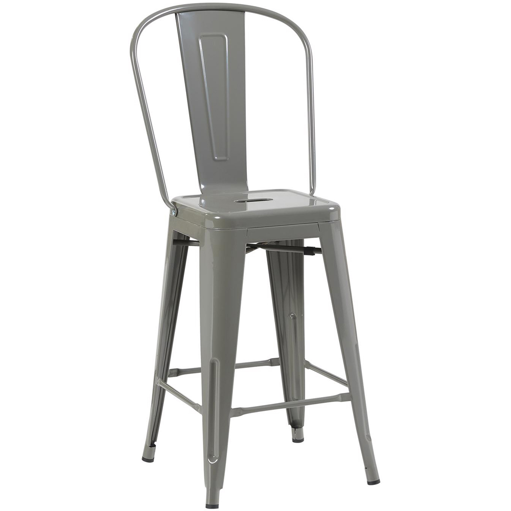 FWStyle Silver Gloss Metal Bar Chair 4 Pack Image 2