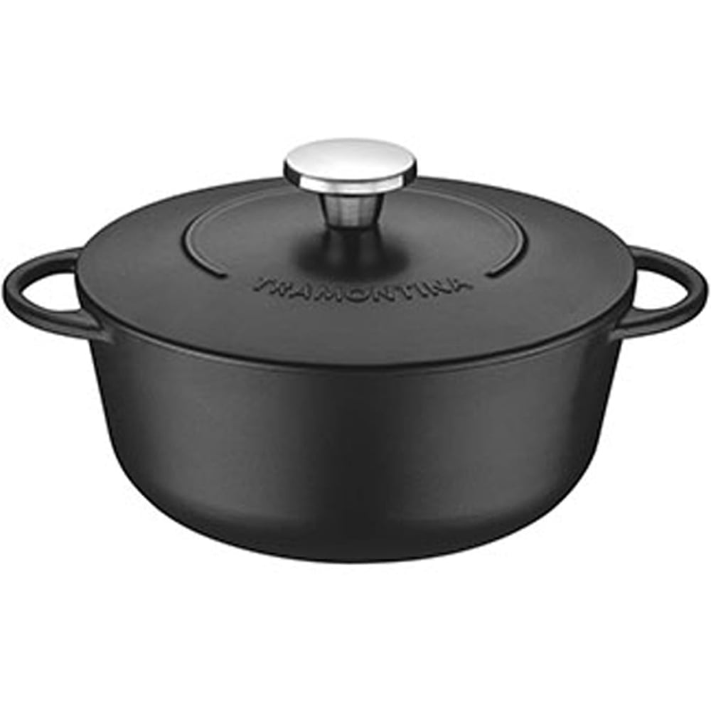 Tramontina Trento 24cm Black Enamelled Cast Iron Casserole Dish Image 1