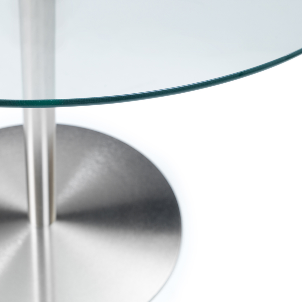 Julian Bowen Milan 4 Seater Round Glass Pedestal Table Image 4