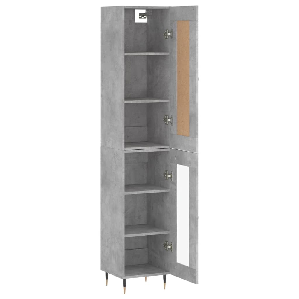 vidaXL 2 Door Concrete Grey Highboard Image 4