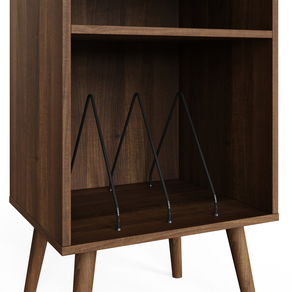 GFW Jaxon 2 Shelf Walnut Compact Open Turntable Stand Image 5