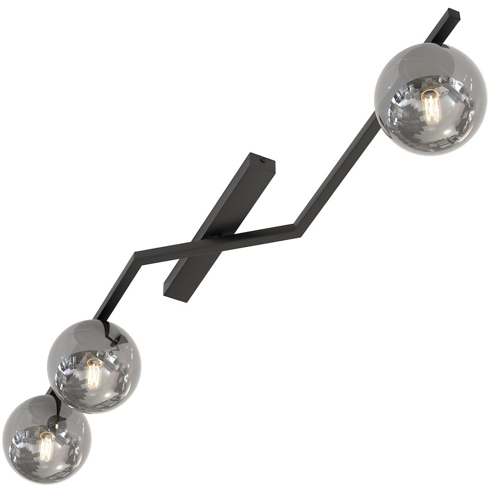 Emibig Nation 3 Light Graphite Shade Black Ceiling Lamp Image 5