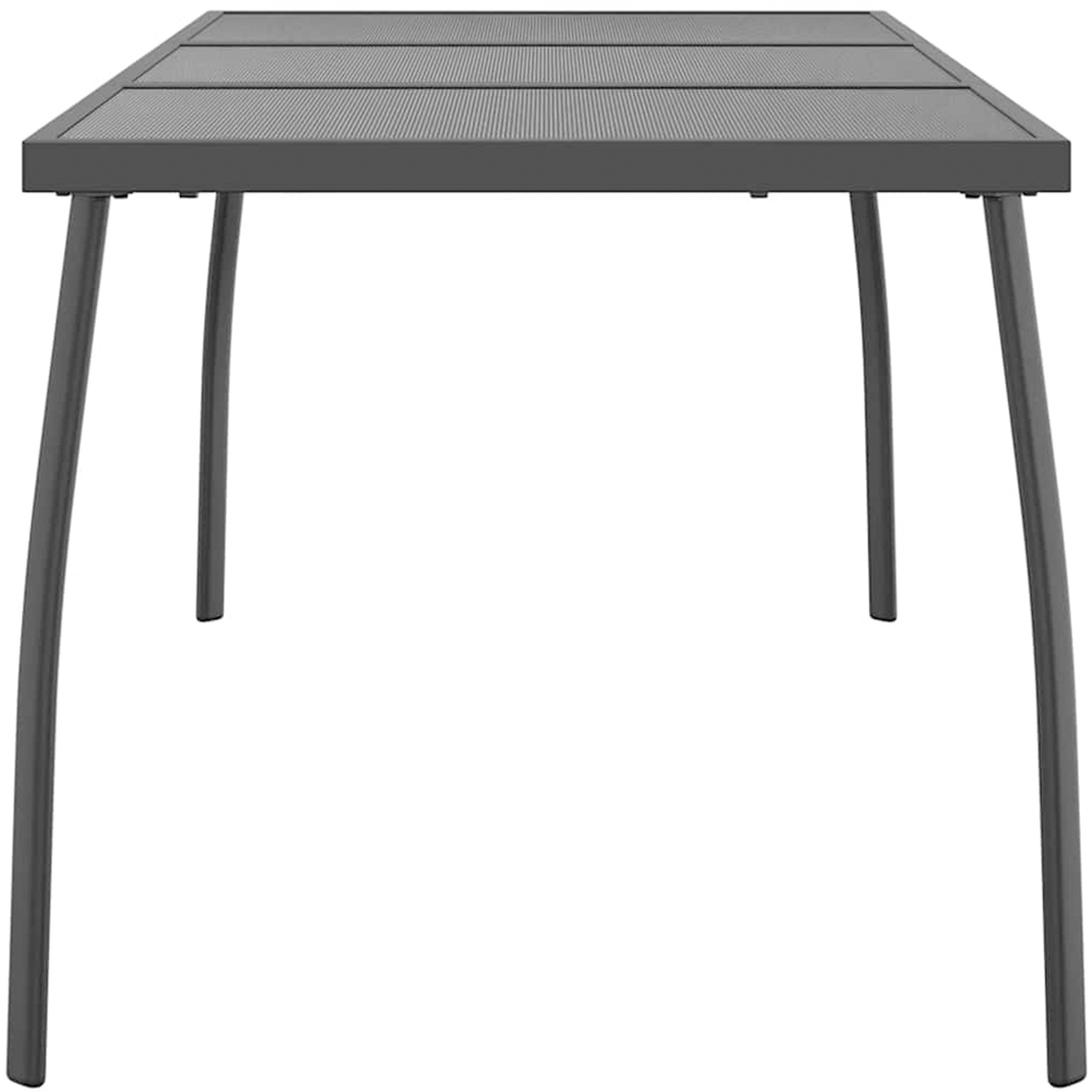 vidaXL 4 Seater Anthracite Steel Mesh Rectangular Garden Table Image 4