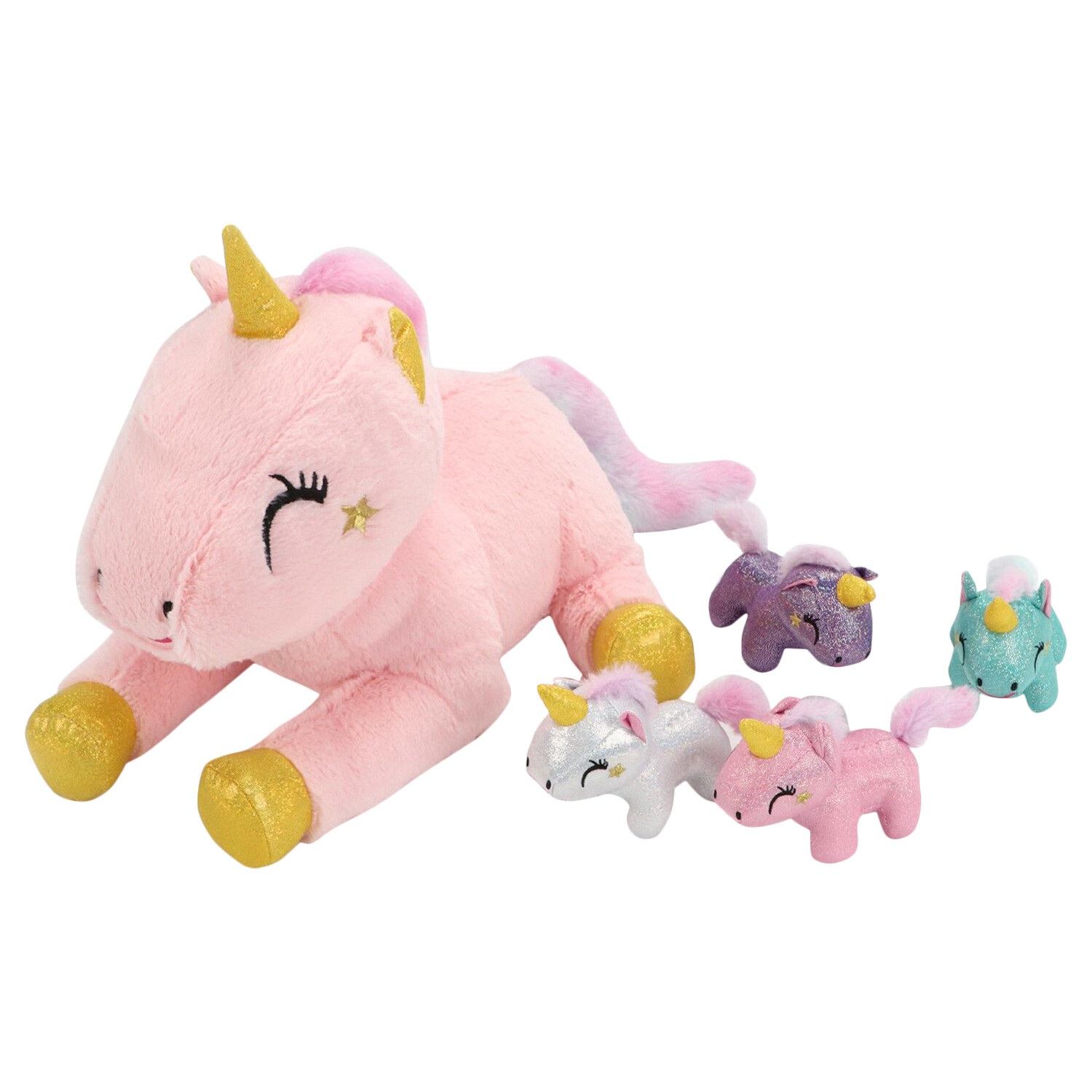 Unicorn Plush Toy Set - Pink Image
