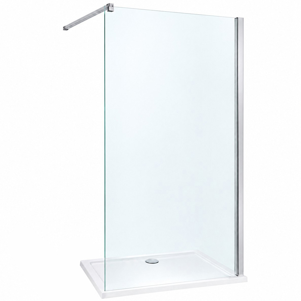Stech Homes Walk-in Shower Screen with Shower Tray 1100 x 1900mm Image 1