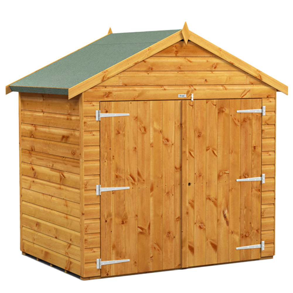 Power Sheds 4 x 6ft Double Door Apex Bike Shed Image 1