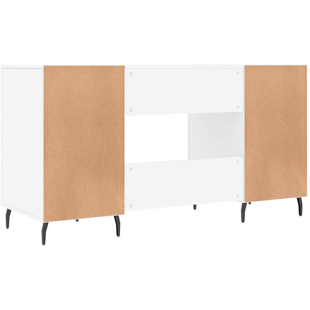 vidaXL 2 Door Computer Desk White Image 8