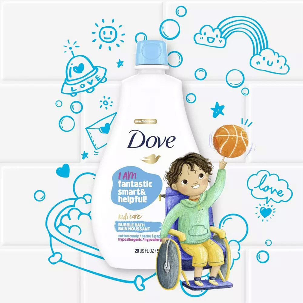 Dove Kids Care Cotton Candy Hypoallergenic Awesome Bubble Bath 591ml 8 Pack Image 5