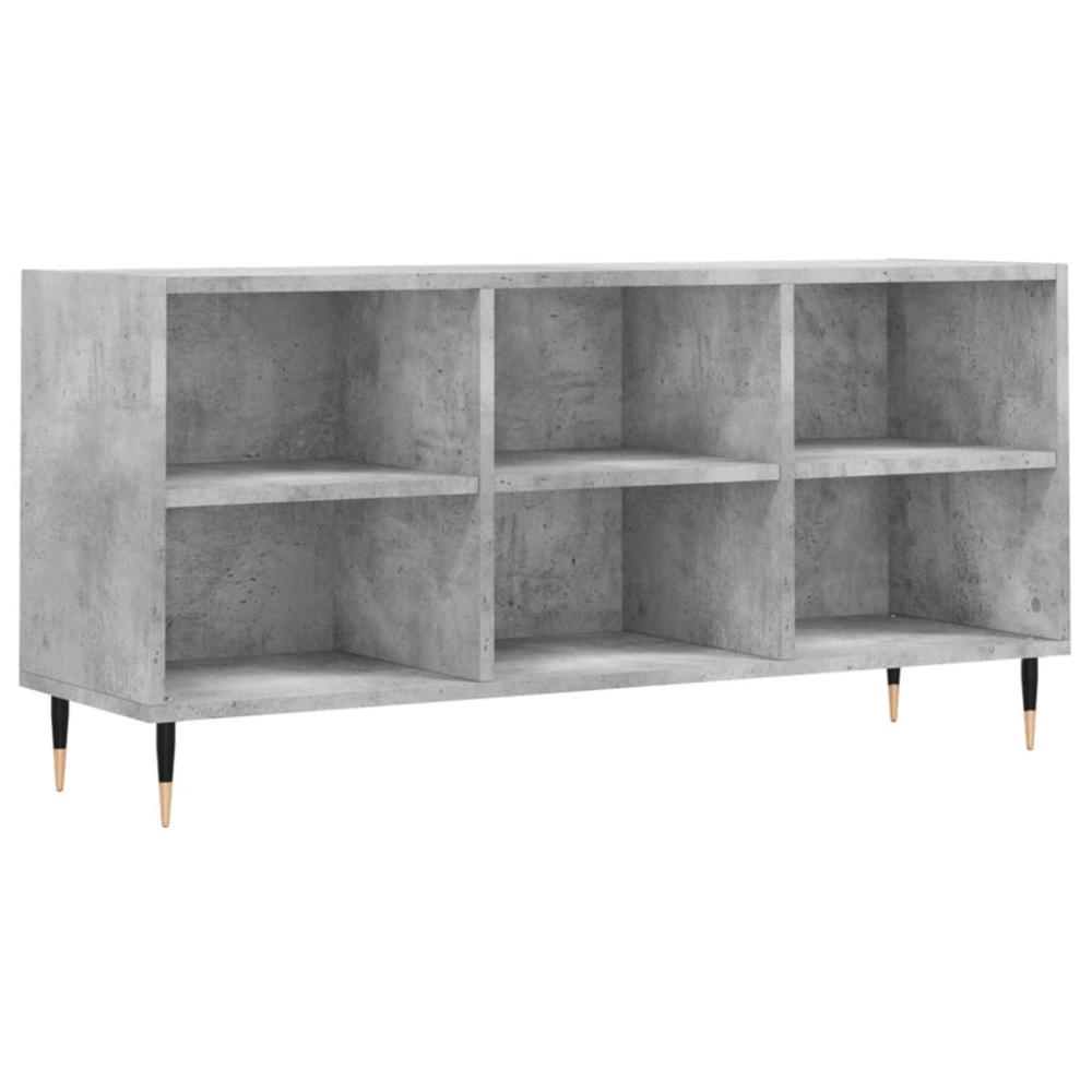 vidaXL 6 Shelf Concrete Grey TV Cabinet Image 2