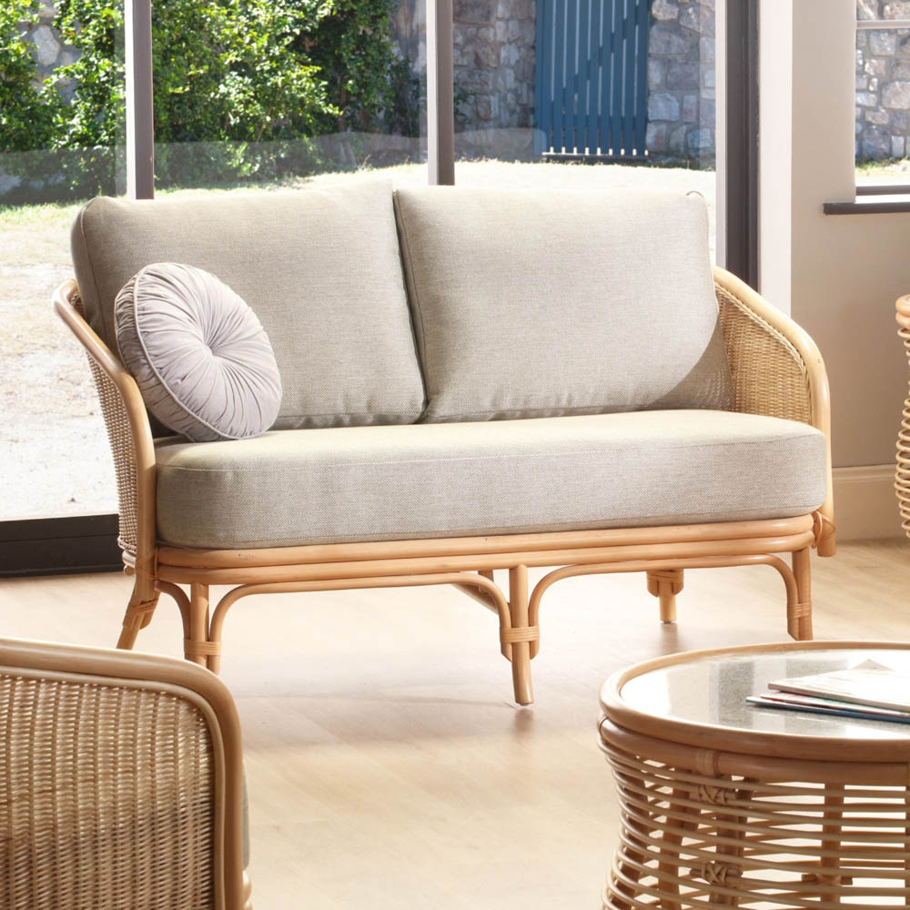 Desser Furniture Royal 2 Seater Roma Sage Natural Rattan Sofa Image 6