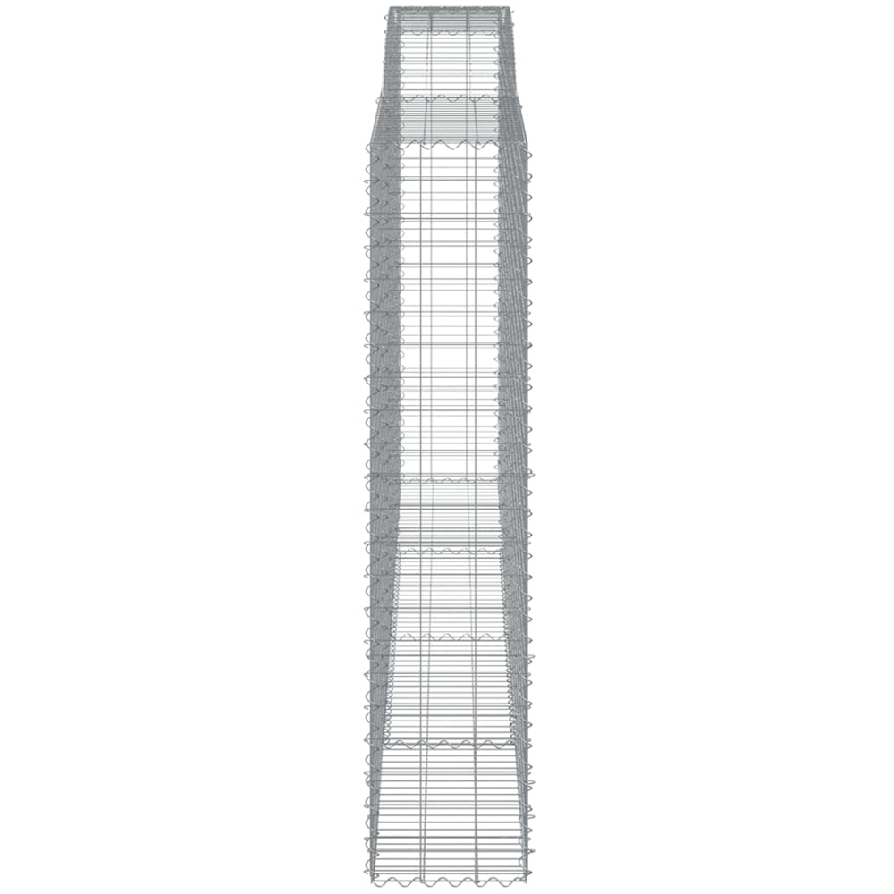 vidaXL Silver Galvanised Iron Arched Gabion Basket 400 x 50 x 220/240cm 6 Pack Image 3