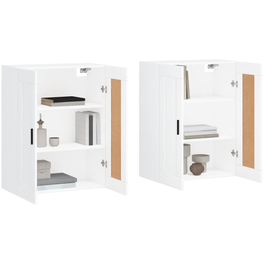 vidaXL 2 Door White Wall Mounted Cabinet 2 Pack Image 3