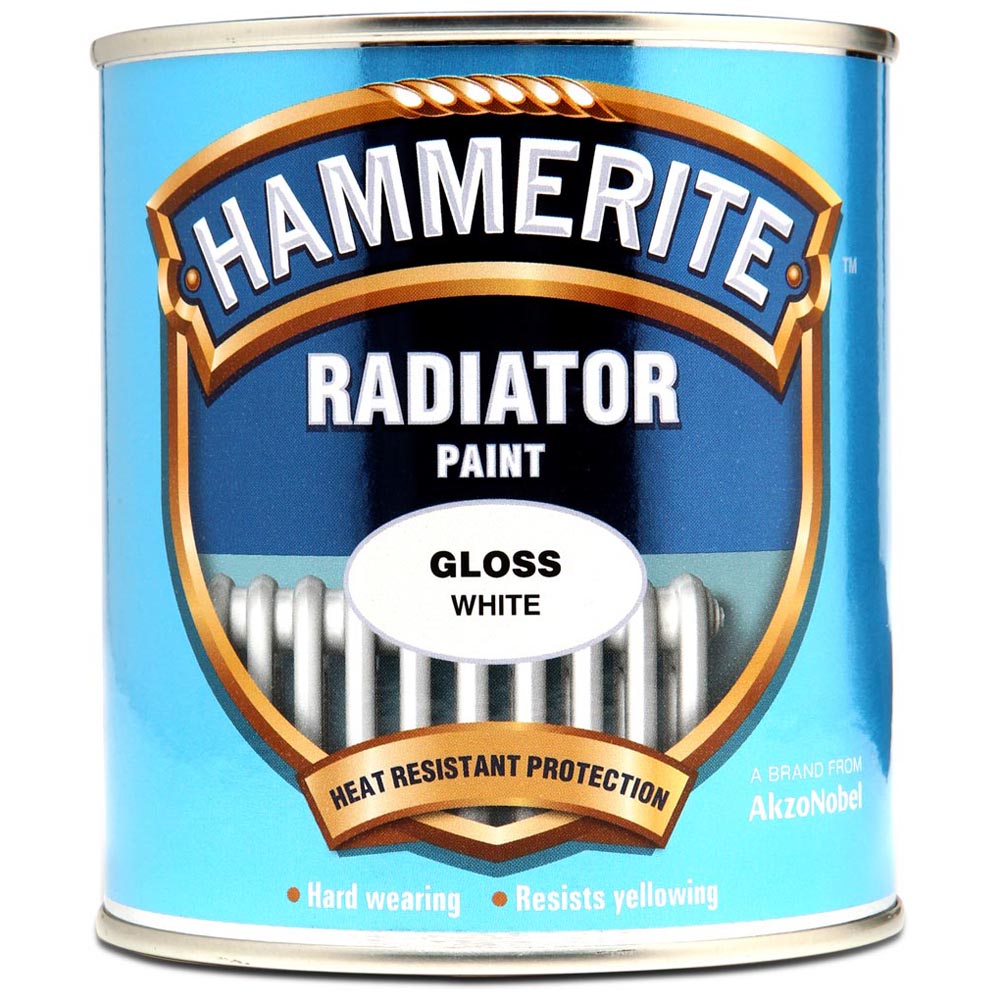Hammerite Radiator White Gloss Paint 400ml Image 2