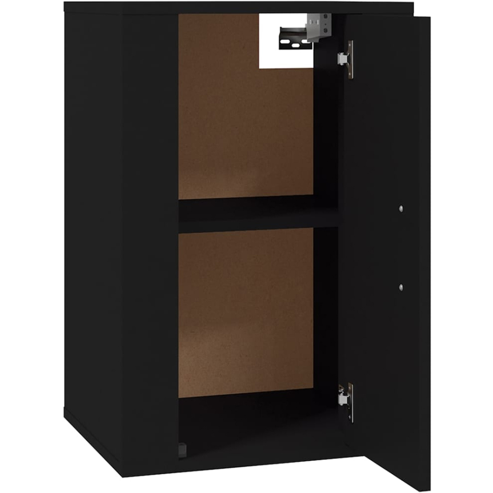 vidaXL Single Door Black Wall Mounted TV Cabinet Set of 2 Image 7