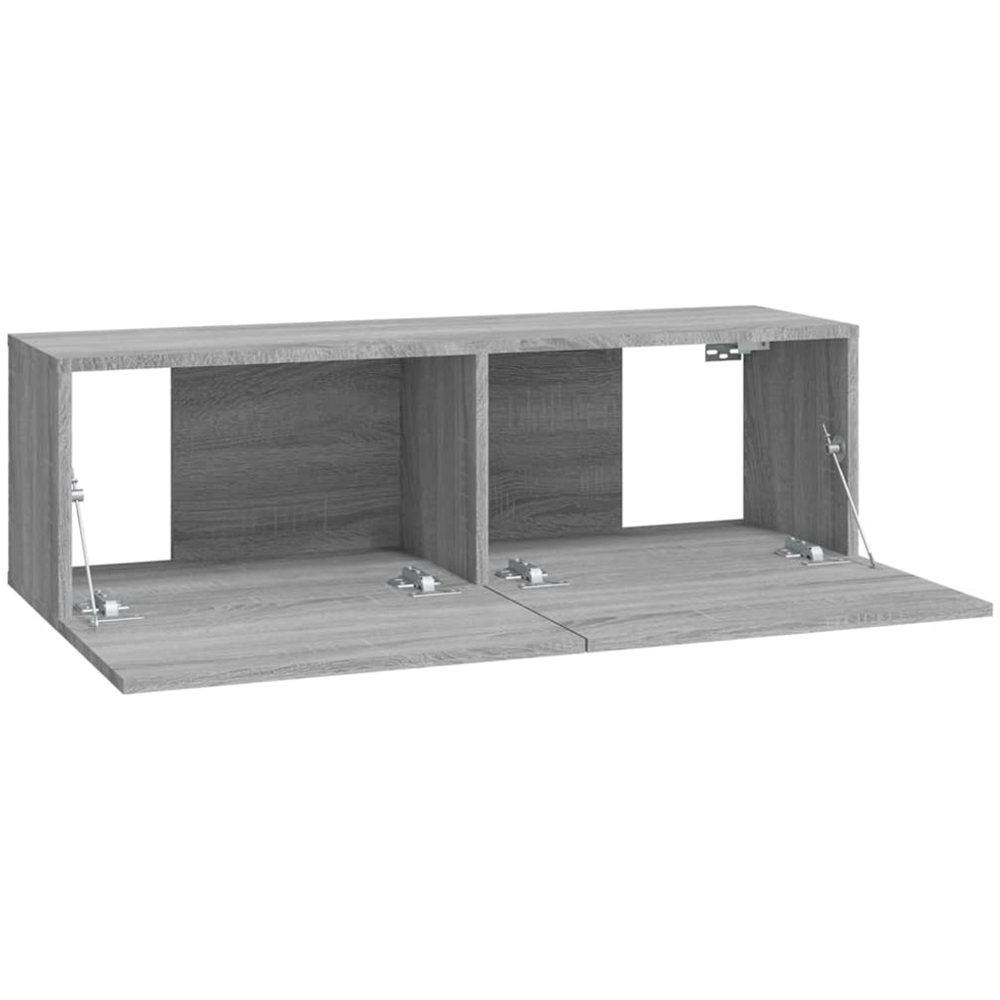 vidaXL 2 Door Grey Sonoma Wall Mounted TV Cabinet 2 Pack Image 6