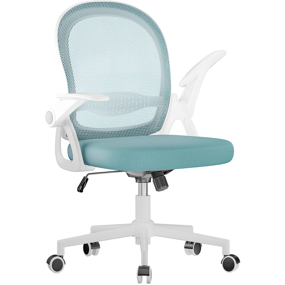 Rattrix Green Mid-Back Mesh Office Chair with Flip-Up Armrests Image 2