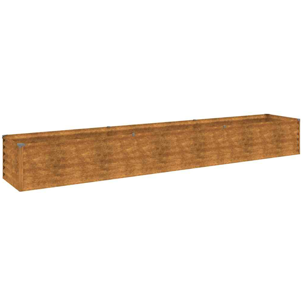 vidaXL Rusty Corten Steel Raised Garden Bed 36 x 50 x 291cm Image 1