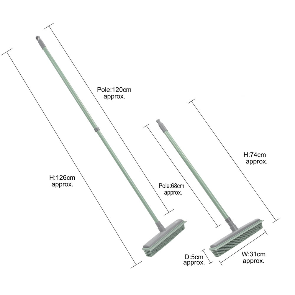 JVL Green Rubber Broom Image 8