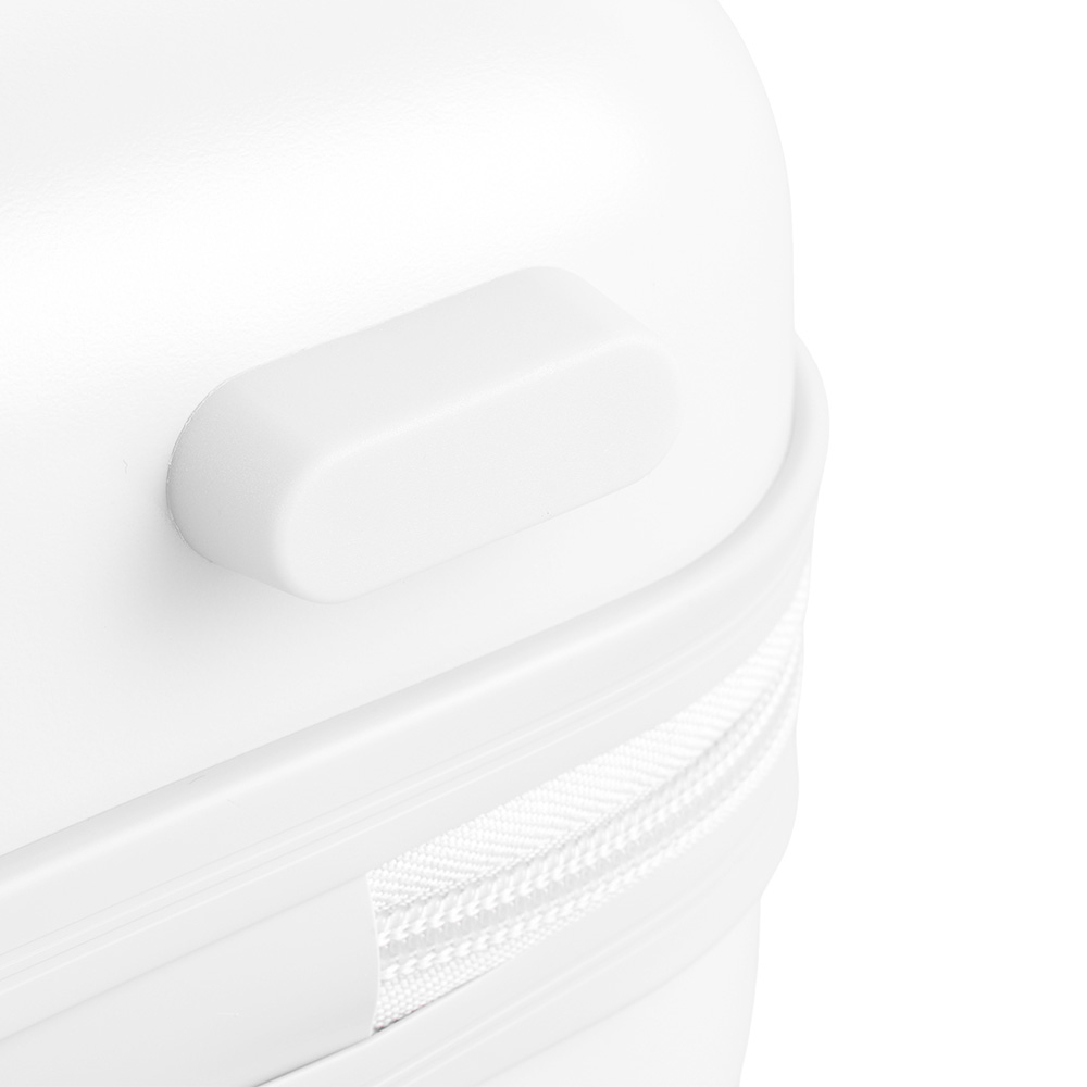 Living and Home White Portable Hard Shell Handheld Cosmetic Travel Case 27cm Image 6