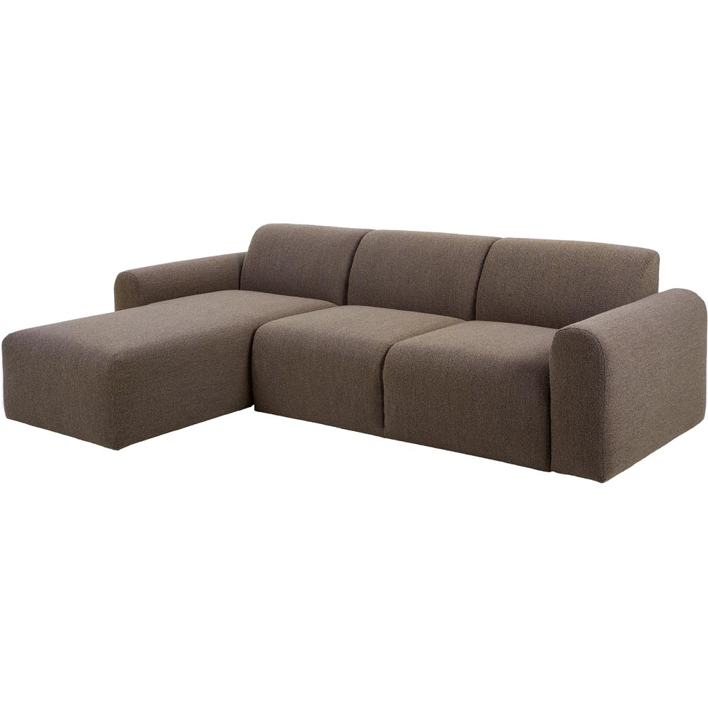 Florence Midfield 2 Seater Boucle Taupe Fabric Left Hand Facing Chaise Longue Image 2