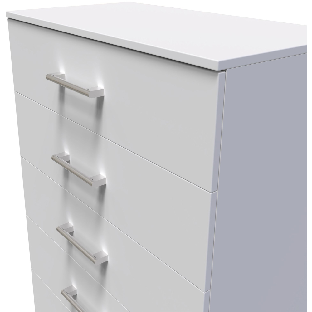 Crowndale Devon 5 Drawer Matt Grey Chest of Drawers Ready Assembled Image 5