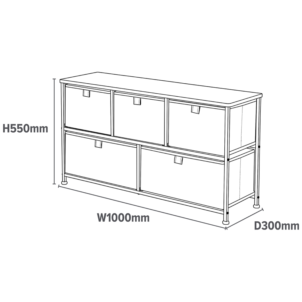 Liberty House Toys 5 Drawer Space Kids Storage Chest Image 9