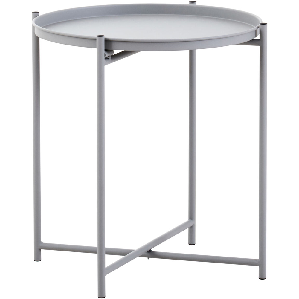 Premier Housewares Grey Round Top Side Table Image 2
